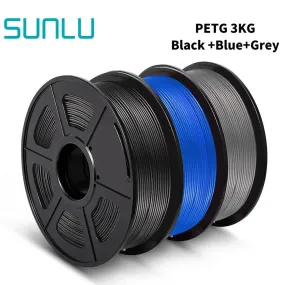 SUNLU PETG 3D Filament 1KG 3 Rolls 1.75mm  /-0.02MM 3D Printing Filament Neatly Wound Filament Vacuum Packing Fast Shipping