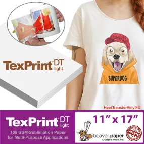 TexPrint®DT Light Desktop Sublimation Paper 11" X 17"