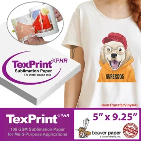 TexPrint®XPHR Desktop Sublimation Paper 5" X 9.25"