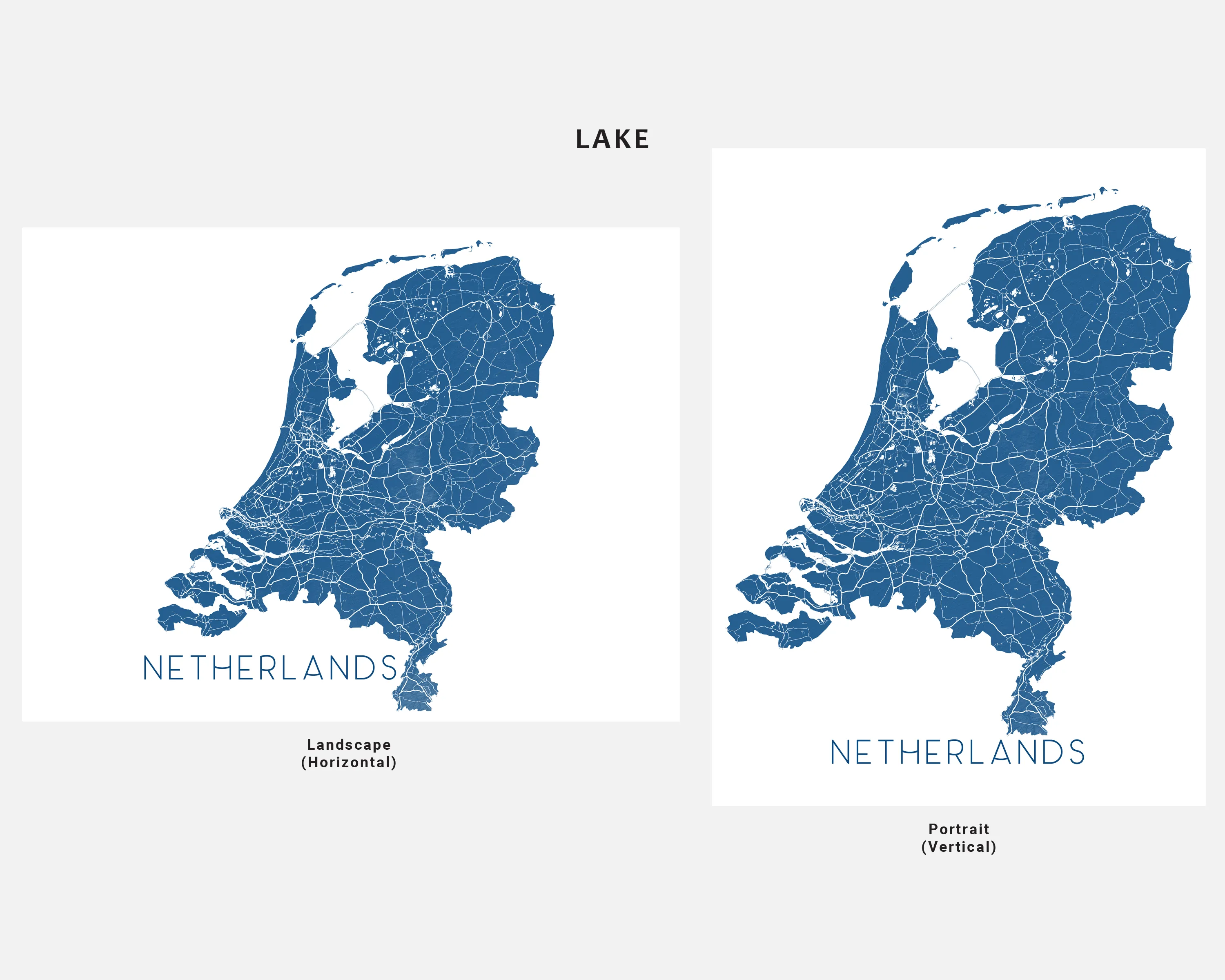 The Netherlands Map Print Poster, Nederland Holland Country Wall Art Prints, Amsterdam Rotterdam