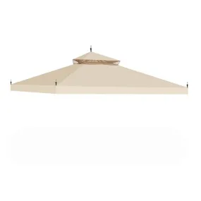 TheLAShop 10x10 ft 2-tier Gazebo Top Canopy Replacement w/ Edge