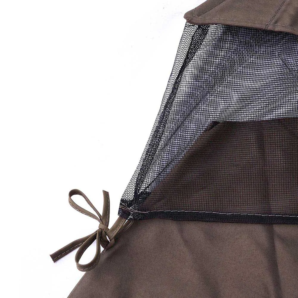 TheLAShop 12x12 ft Garden Gazebo Replacement Canopy Top Brown (11.4'x11.4')