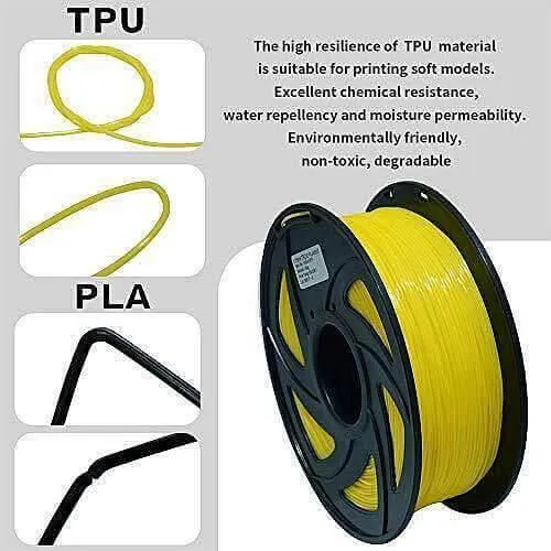 Tronxy 3D Flexible Yellow TPU Filament 1.75mm 1KG