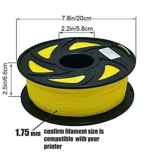 Tronxy 3D Flexible Yellow TPU Filament 1.75mm 1KG