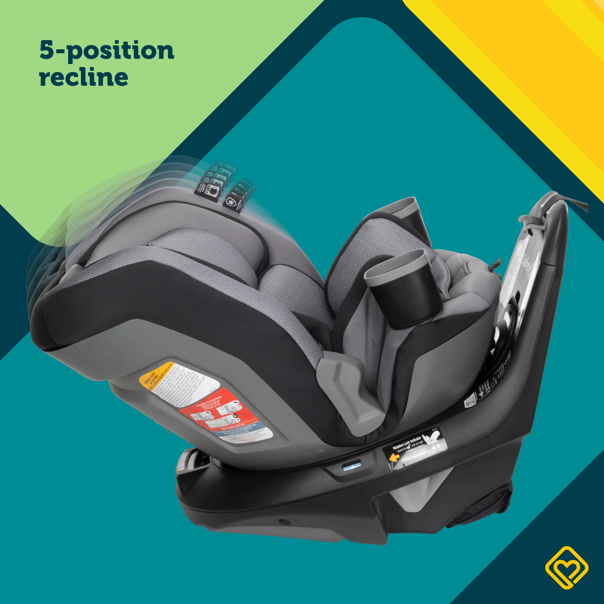 Turn and Go 360 DLX Rotating All-in-One Convertible Car Seat