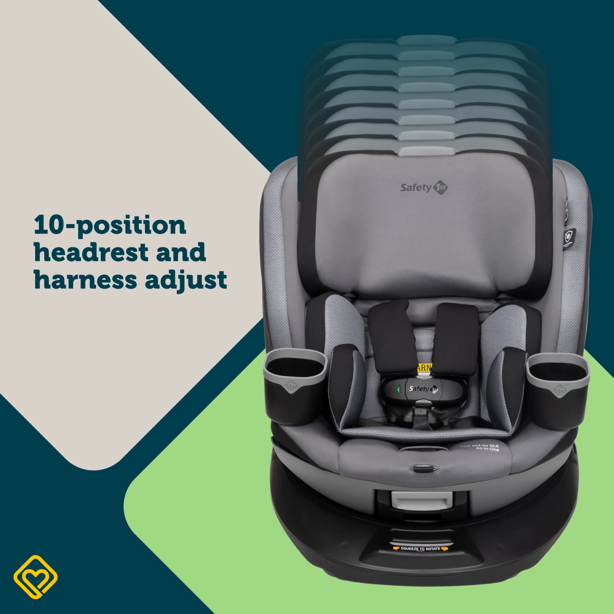 Turn and Go 360 DLX Rotating All-in-One Convertible Car Seat