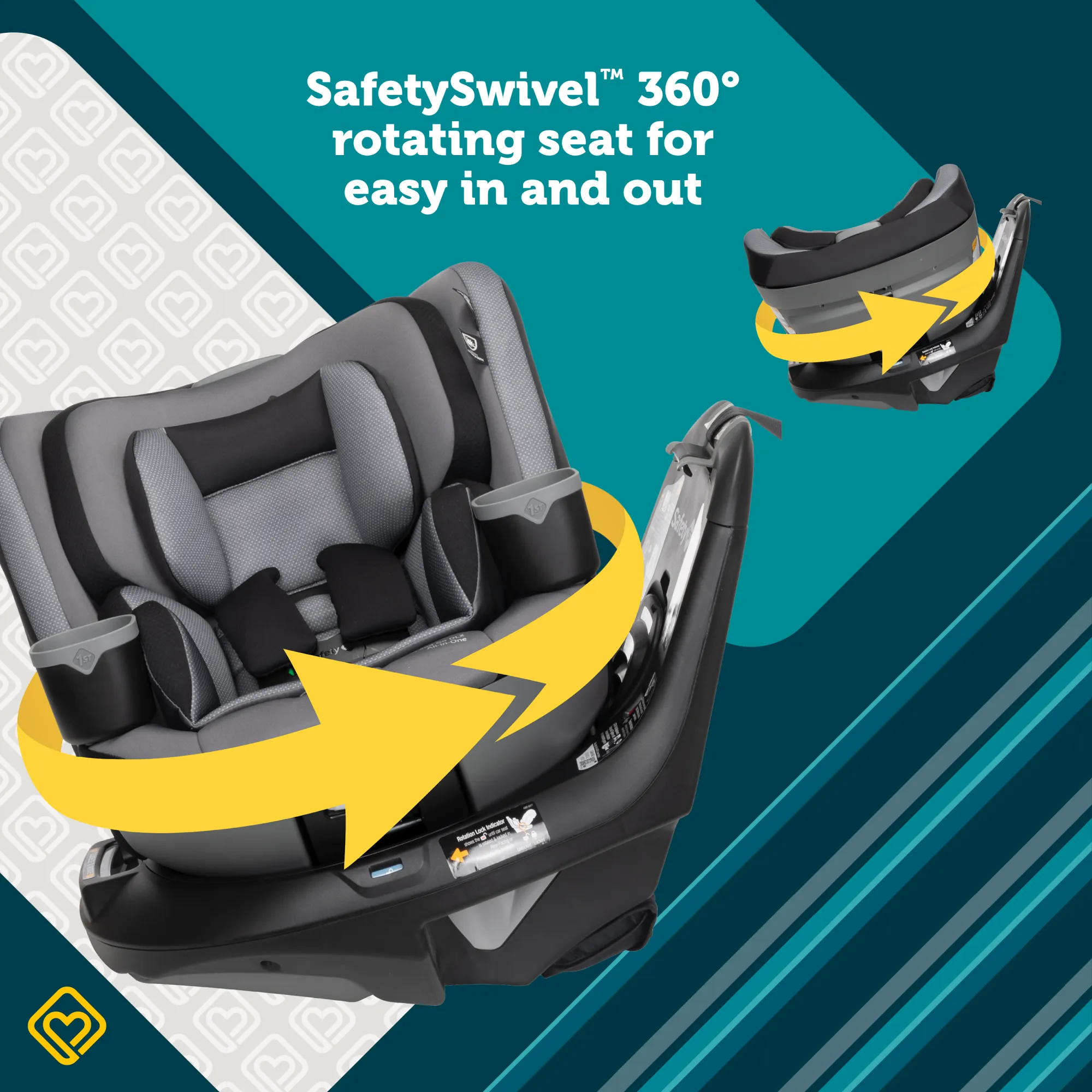 Turn and Go 360 DLX Rotating All-in-One Convertible Car Seat