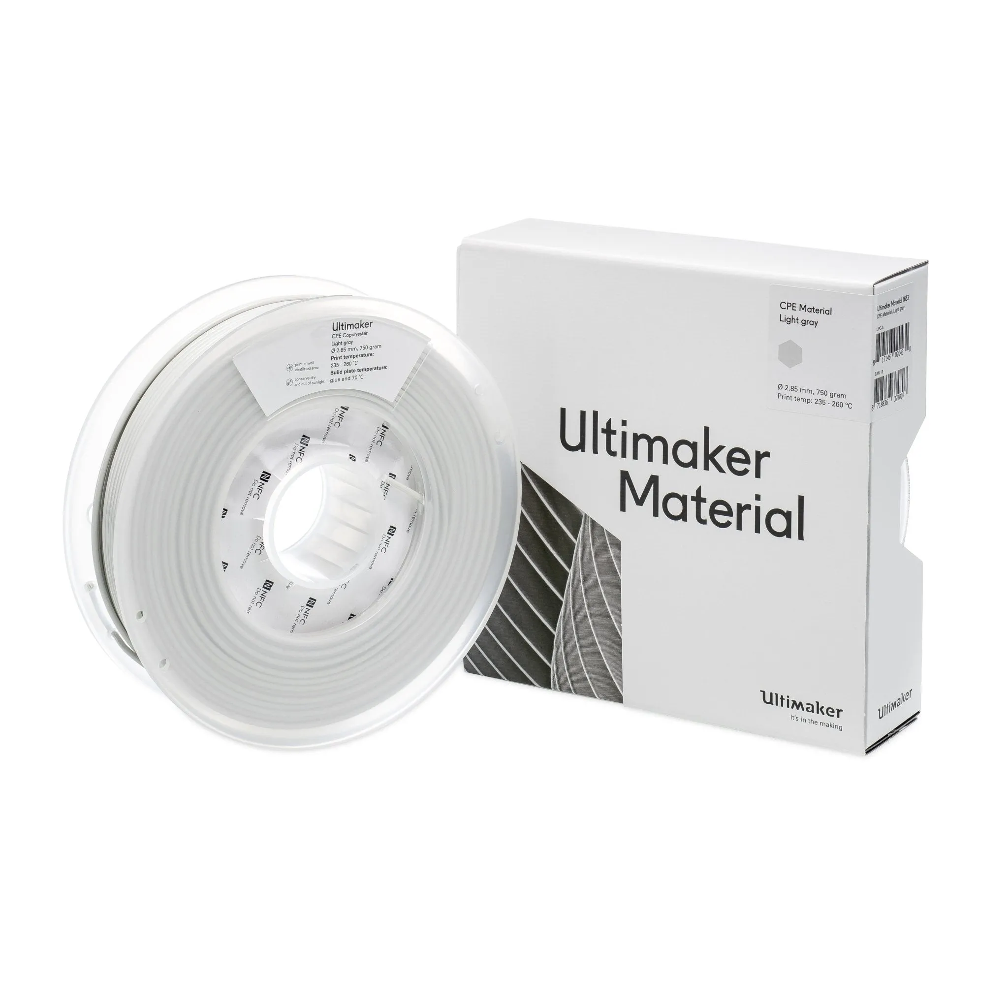 Ultimaker Filament - CPE Light Gray, 750g