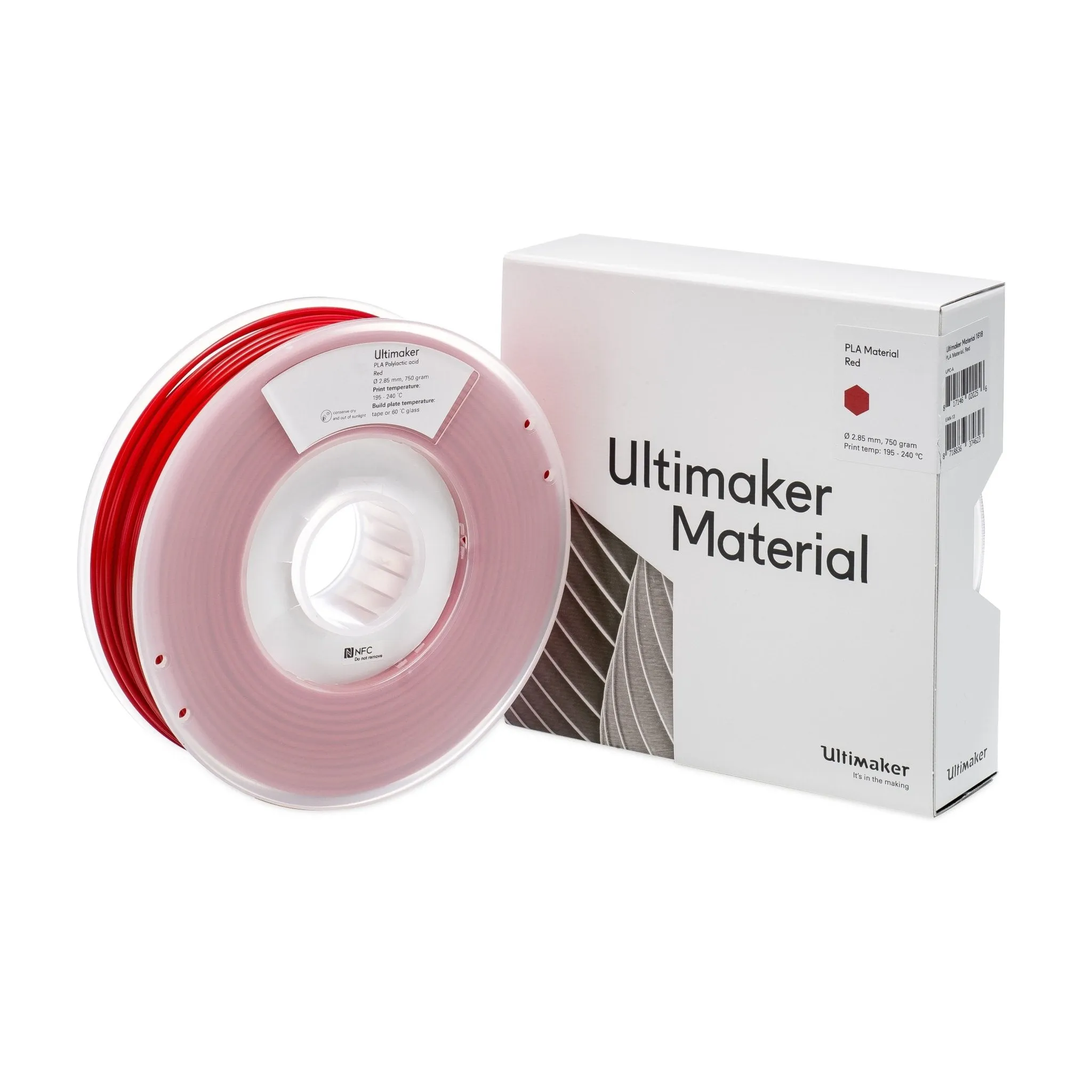 Ultimaker Filament - PLA Red, 750g