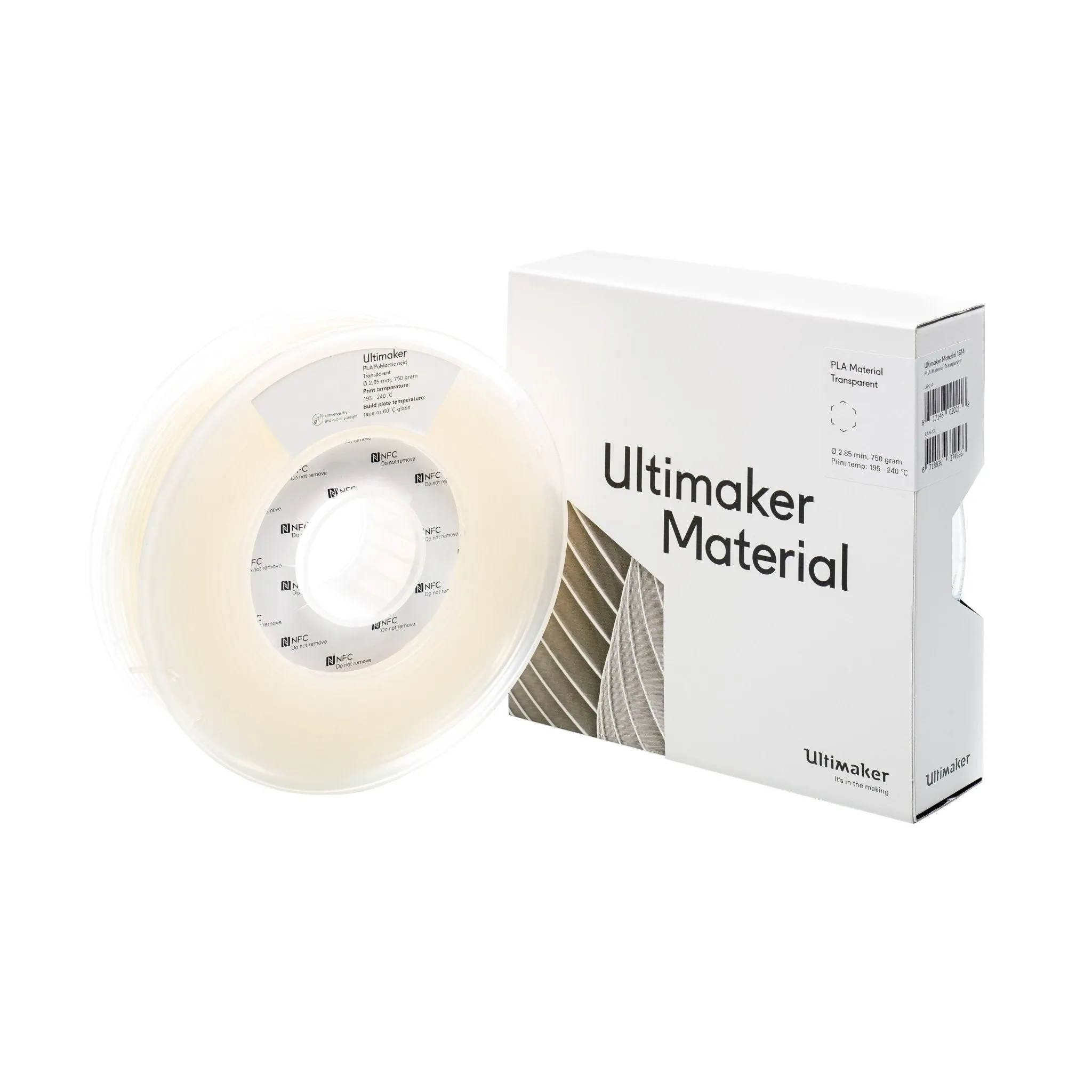 Ultimaker Filament - PLA Transparent, 750g