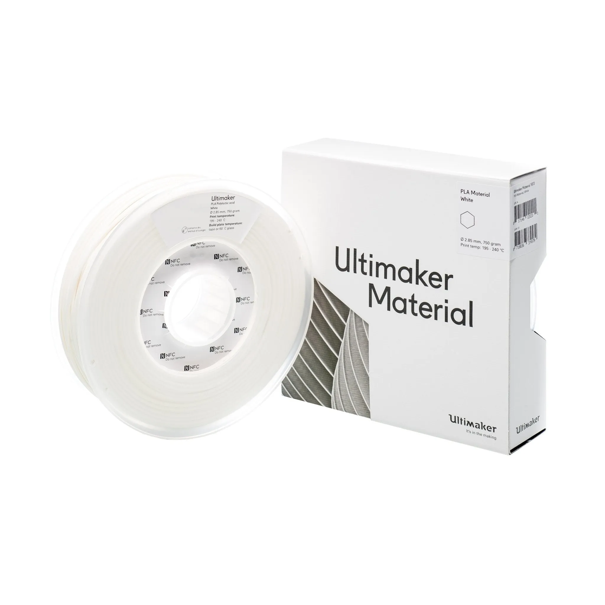Ultimaker Filament - PLA White, 750g