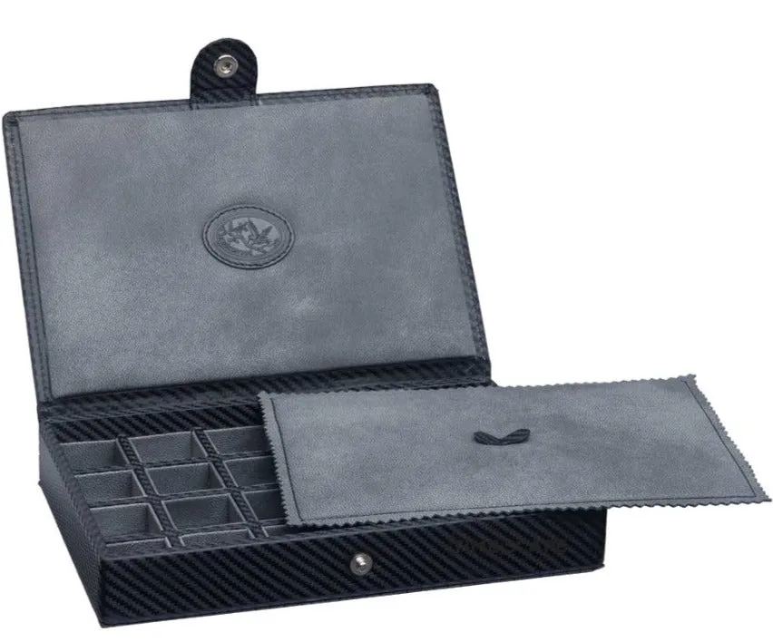 UNDERWOOD (LONDON) - 24-Unit Carbon Cufflink Box | UN5221/CF