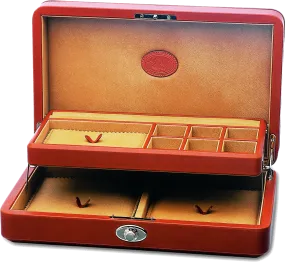 UNDERWOOD (LONDON)  - Leather Jewelry Case with Tray | UN206/TAN