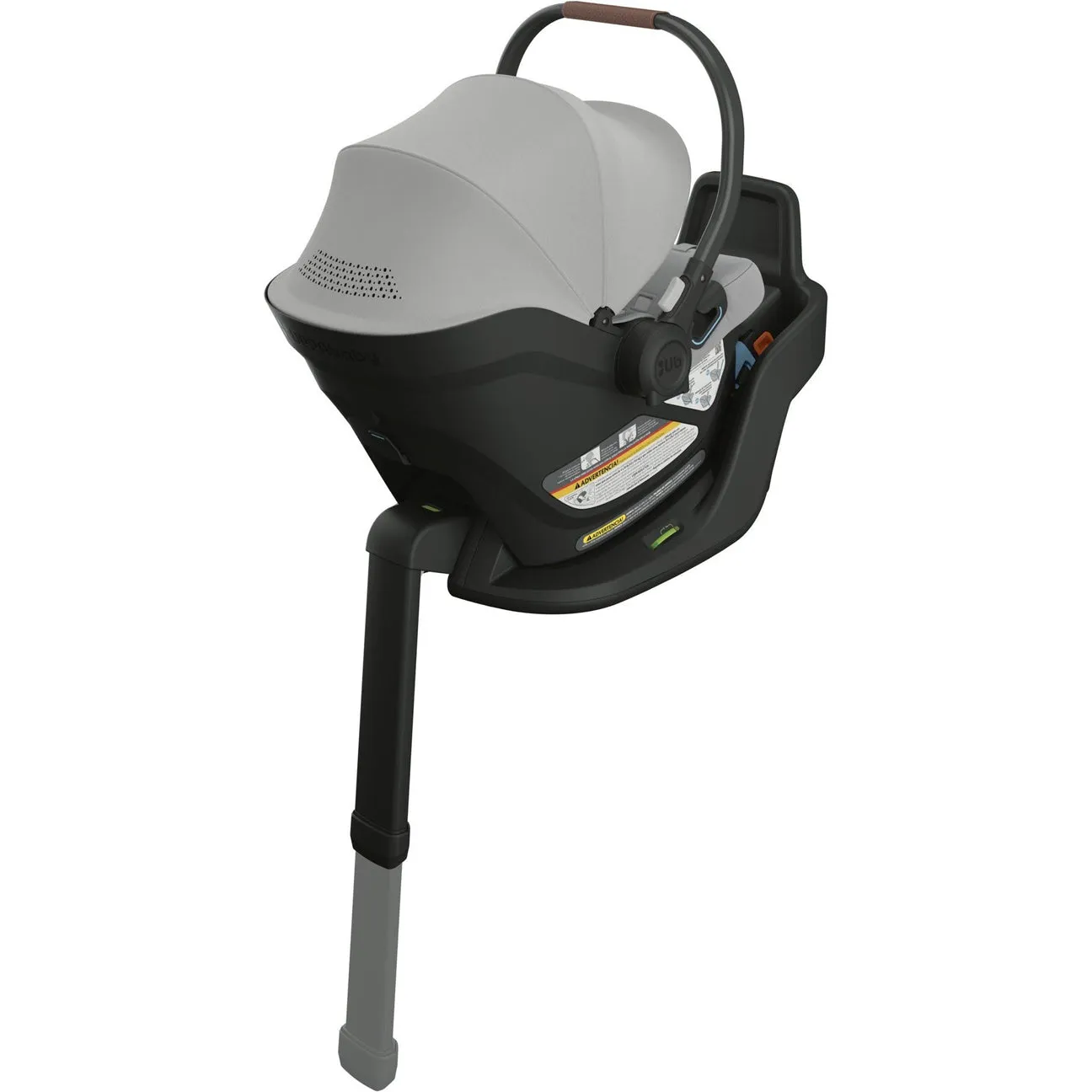 UPPAbaby Aria Lightweight Infant Car Seat - Anthony (Light Grey - Chestnut Leather)