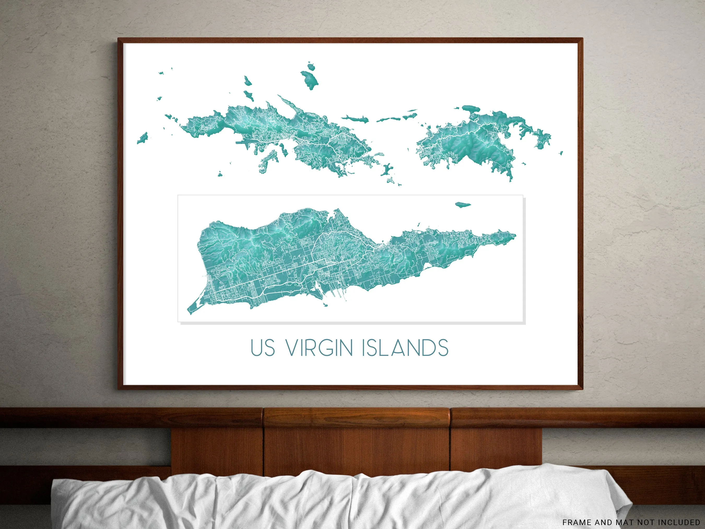 US Virgin Islands Map, Turquoise USVI Maps, St John St Croix St Thomas