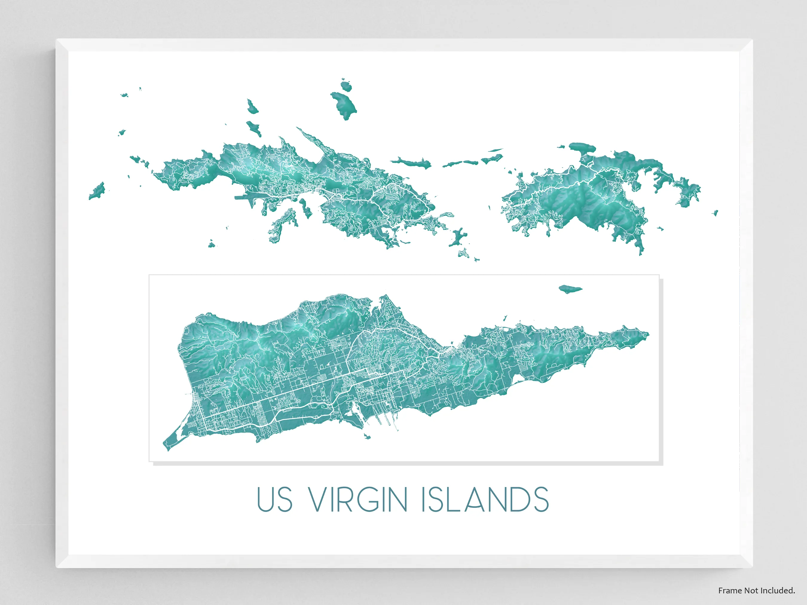 US Virgin Islands Map, Turquoise USVI Maps, St John St Croix St Thomas