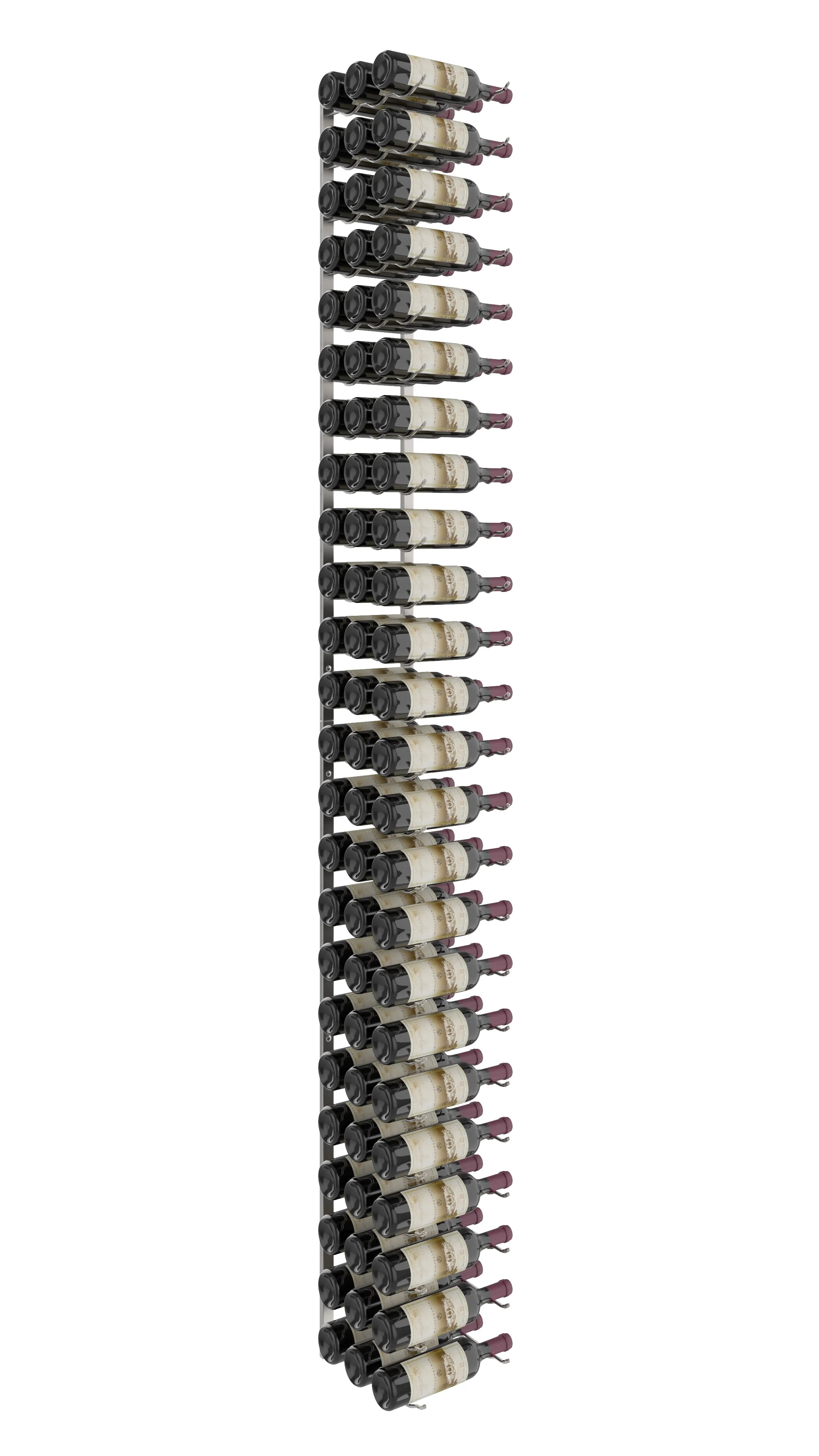 W Series Wine Rack 8 (modern wall mounted metal bottle storage)