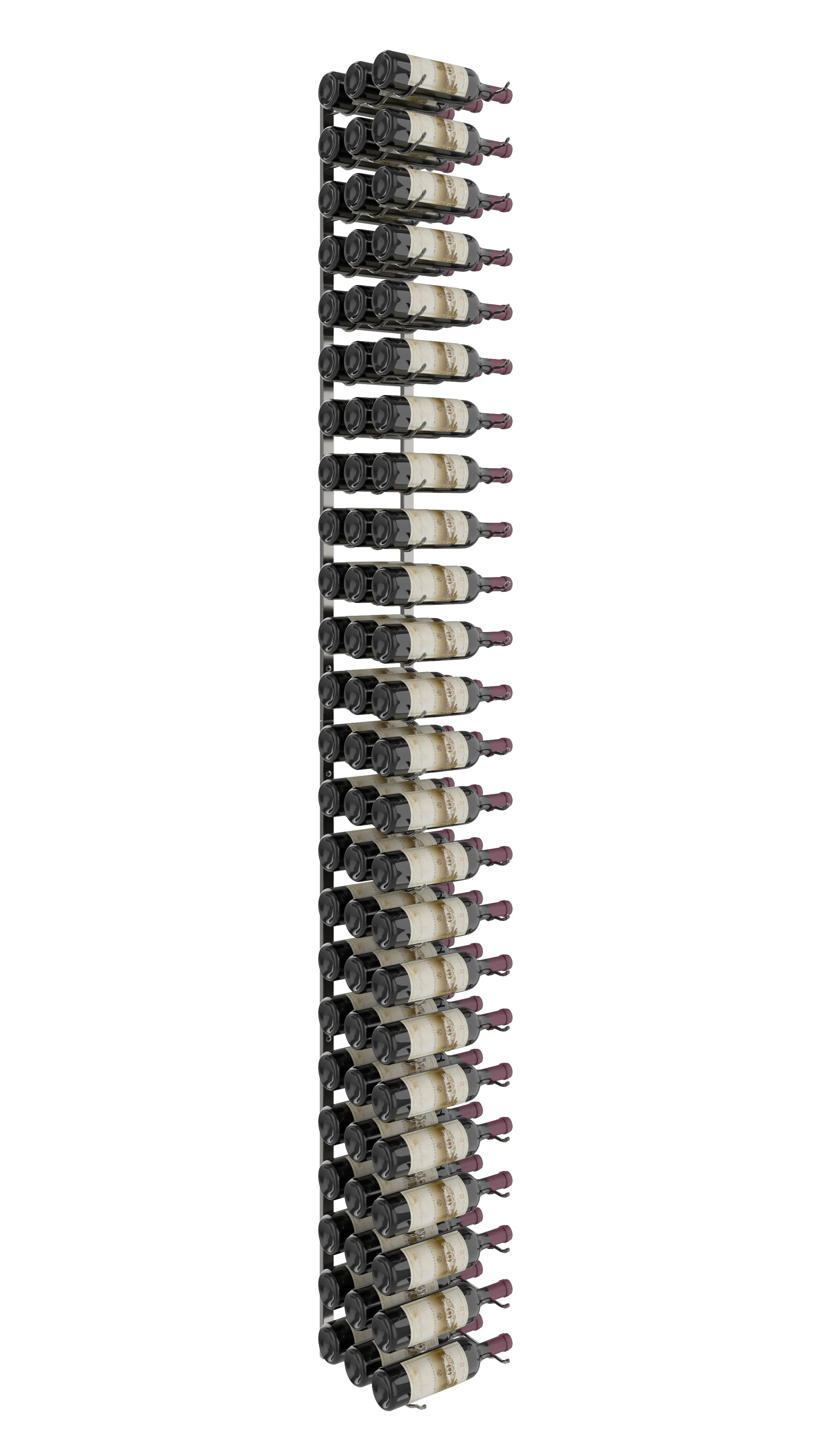 W Series Wine Rack 8 (modern wall mounted metal bottle storage)