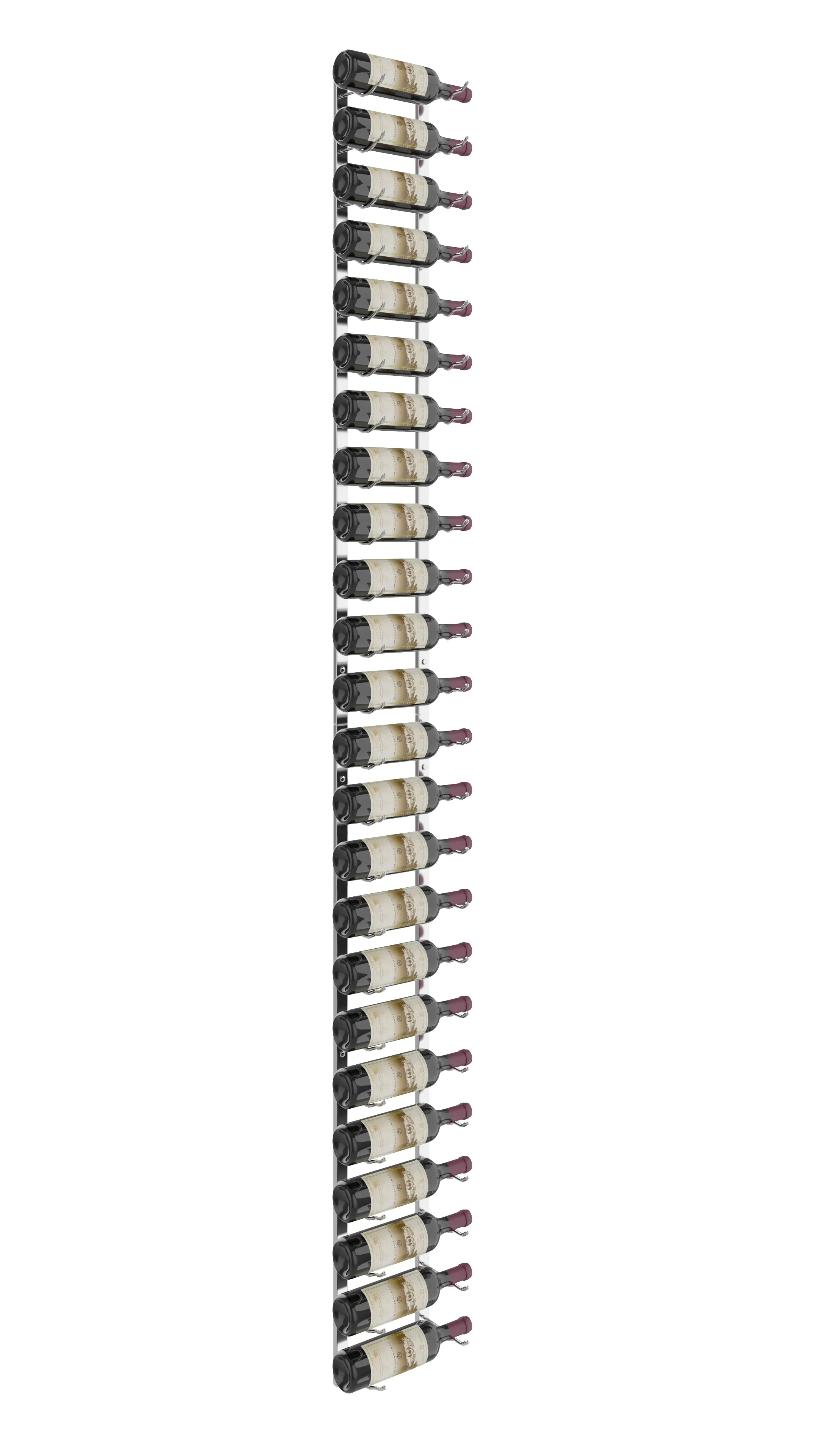 W Series Wine Rack 8 (modern wall mounted metal bottle storage)