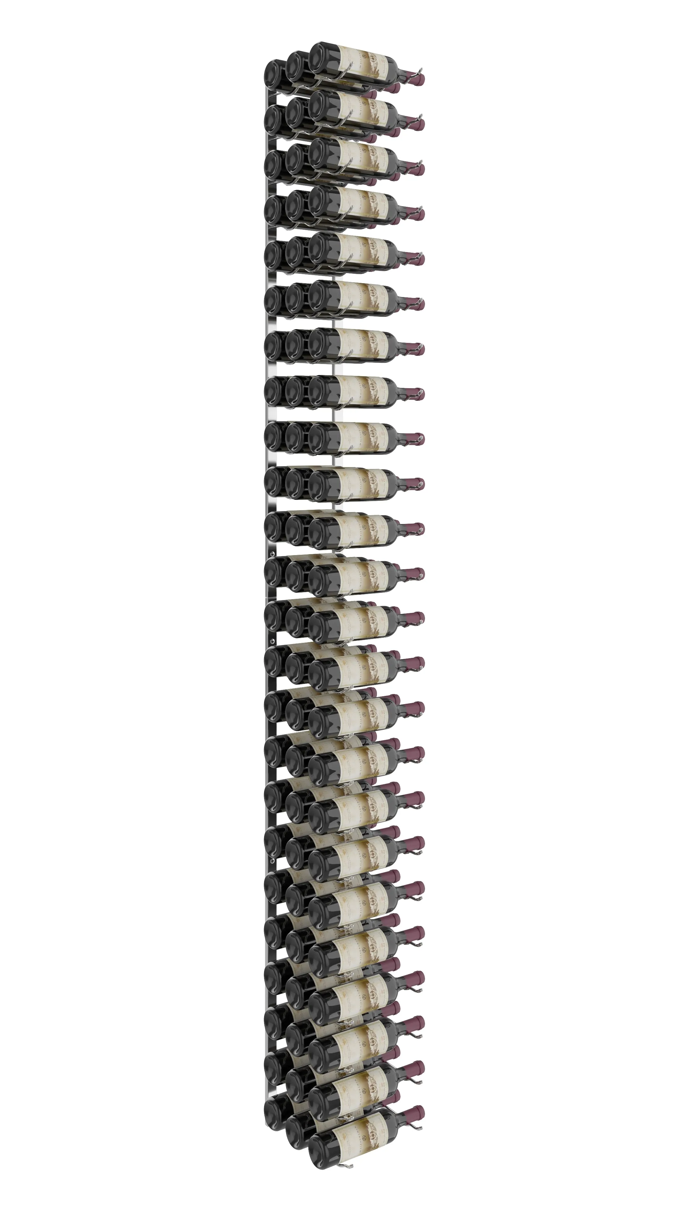 W Series Wine Rack 8 (modern wall mounted metal bottle storage)