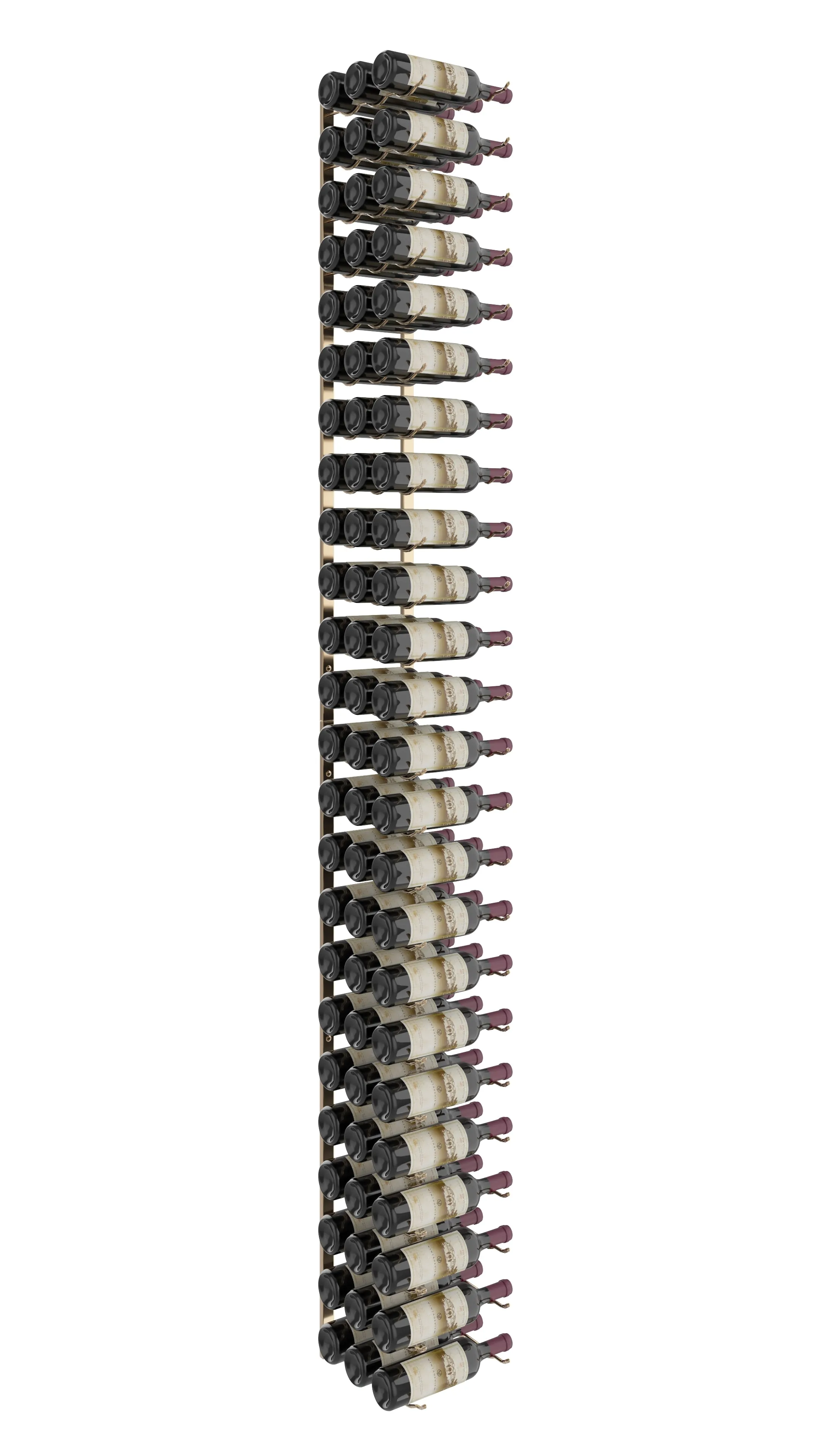 W Series Wine Rack 8 (modern wall mounted metal bottle storage)