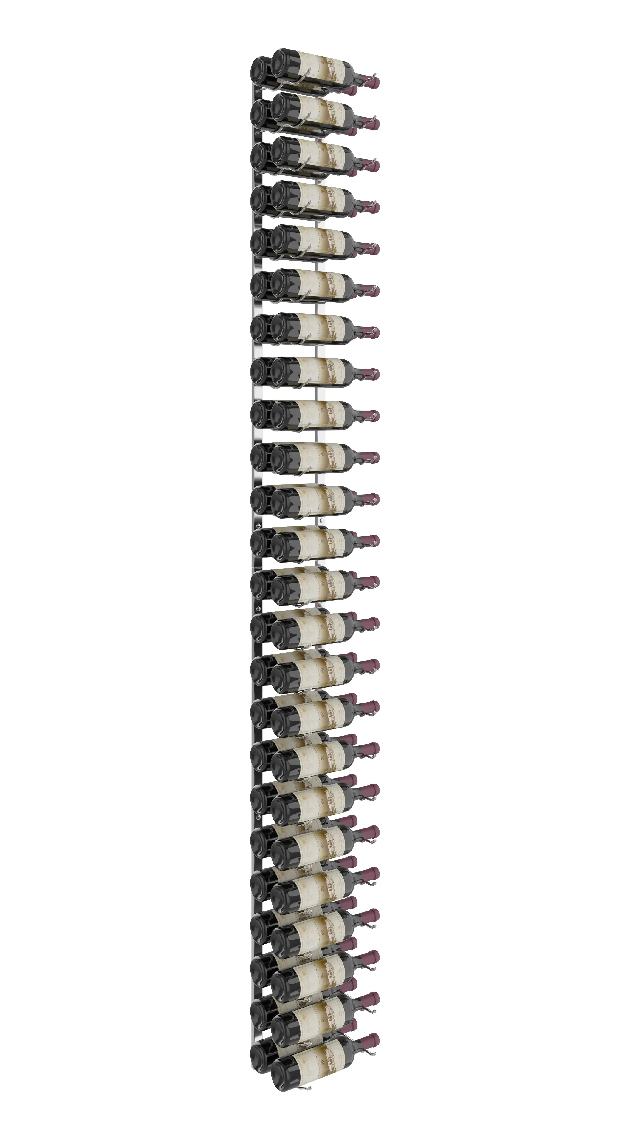 W Series Wine Rack 8 (modern wall mounted metal bottle storage)
