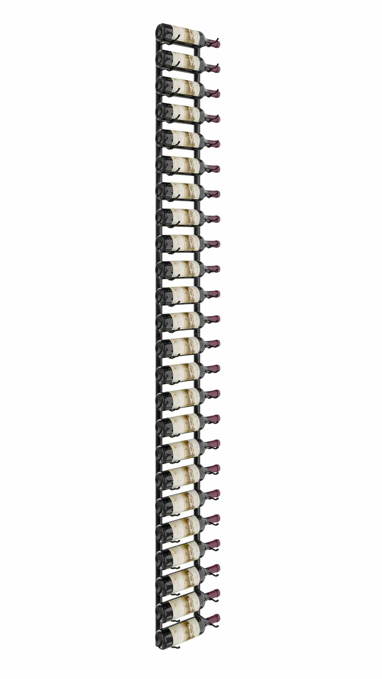 W Series Wine Rack 8 (modern wall mounted metal bottle storage)