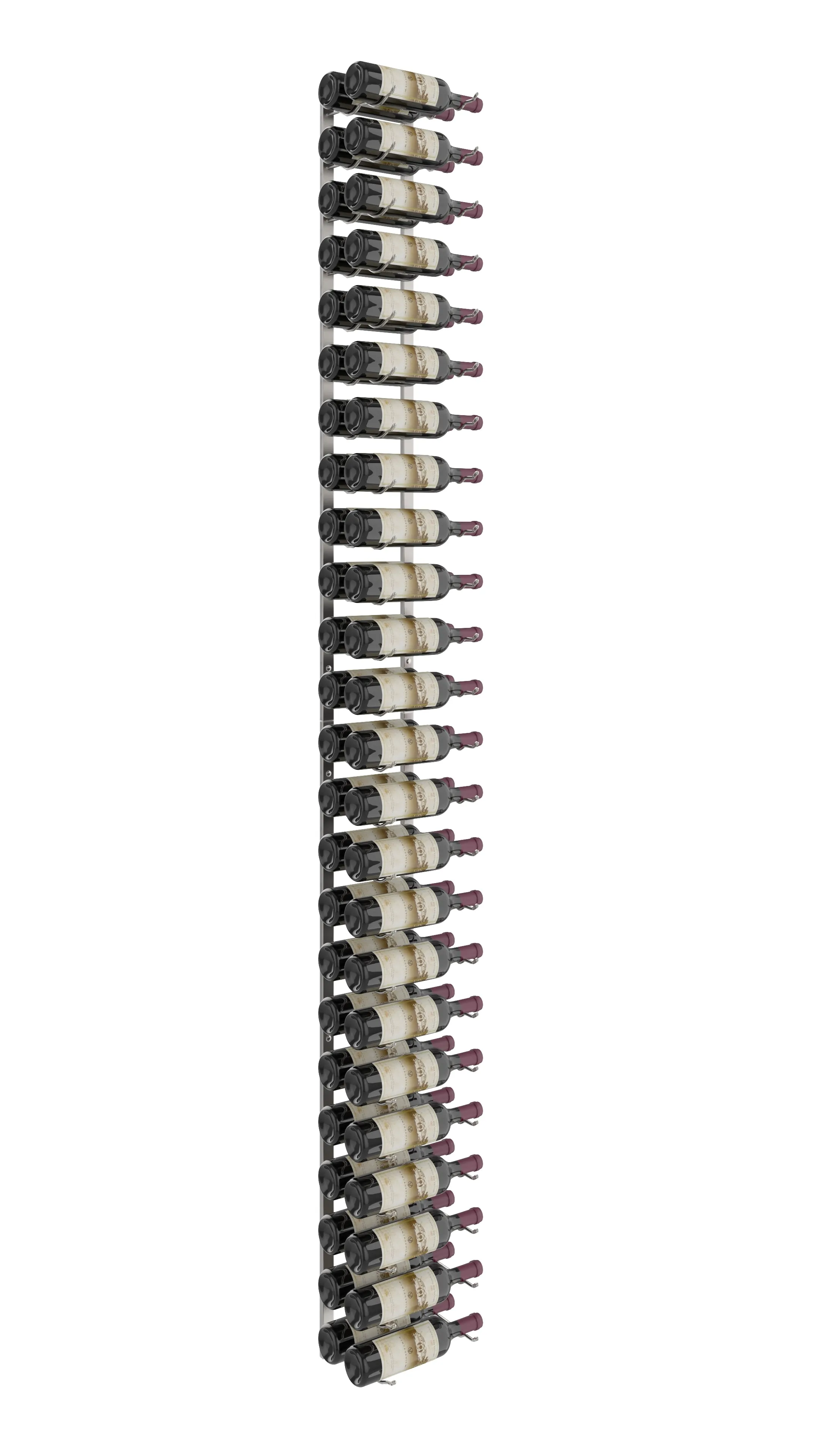 W Series Wine Rack 8 (modern wall mounted metal bottle storage)