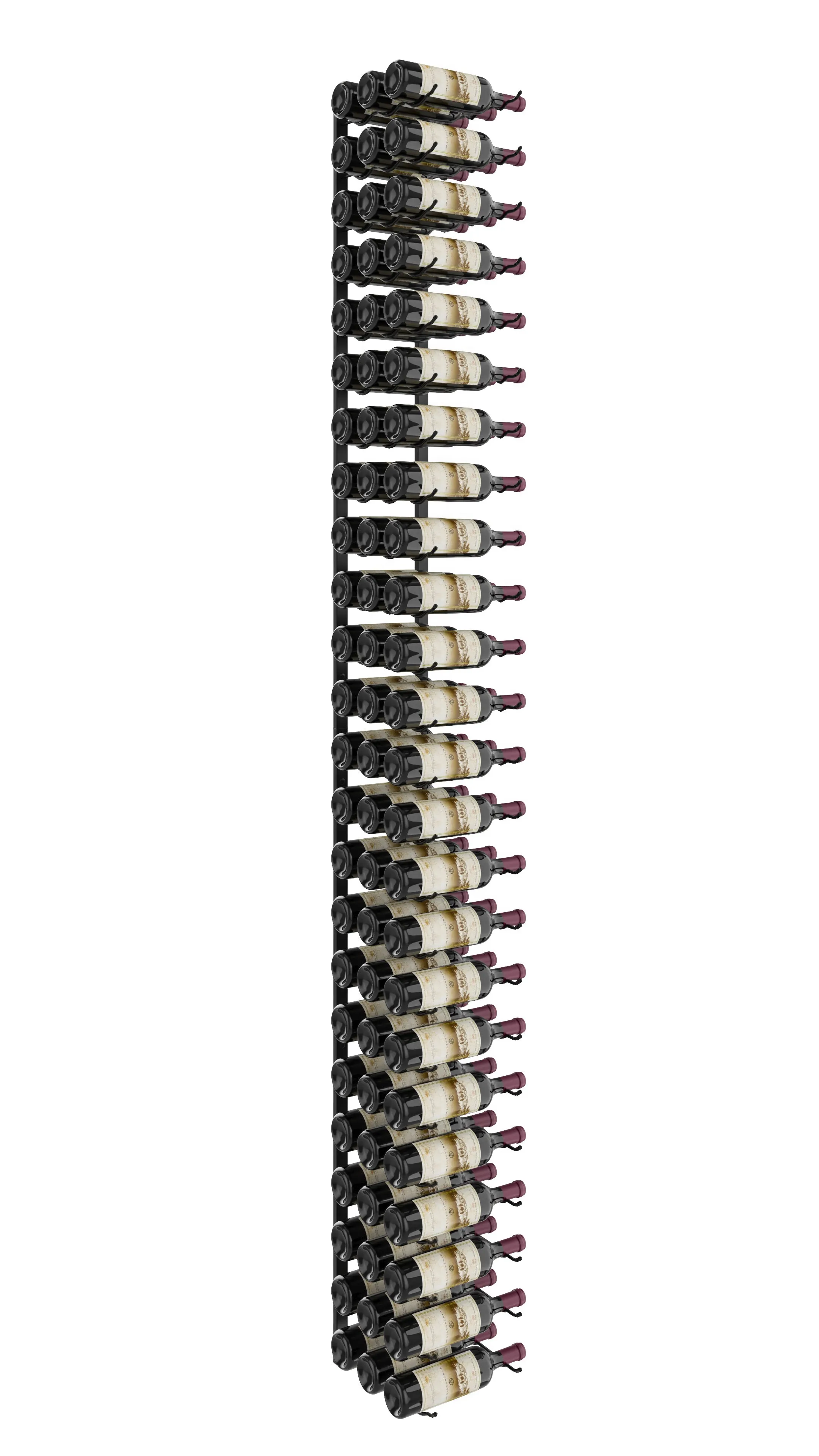 W Series Wine Rack 8 (modern wall mounted metal bottle storage)