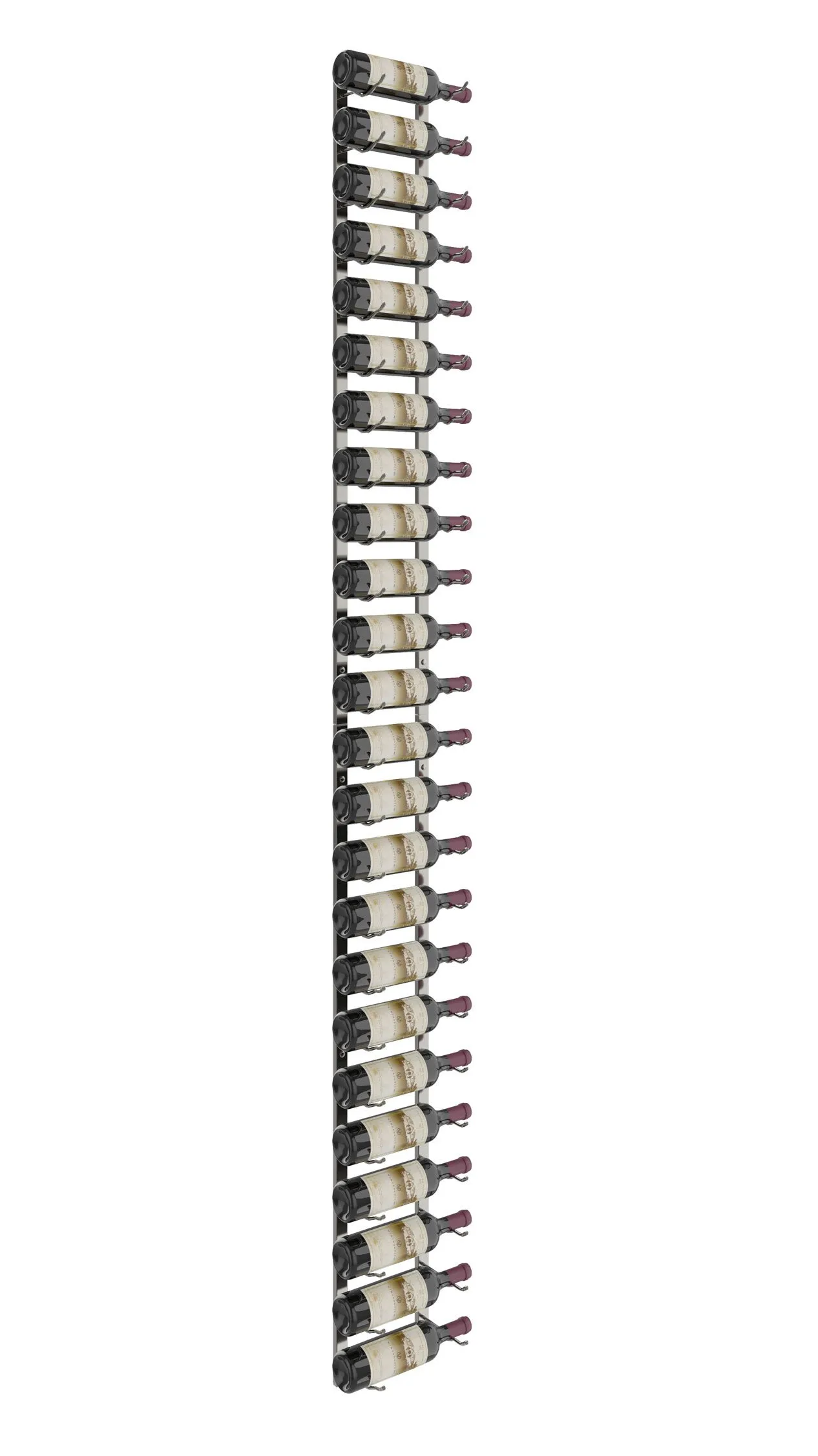 W Series Wine Rack 8 (modern wall mounted metal bottle storage)