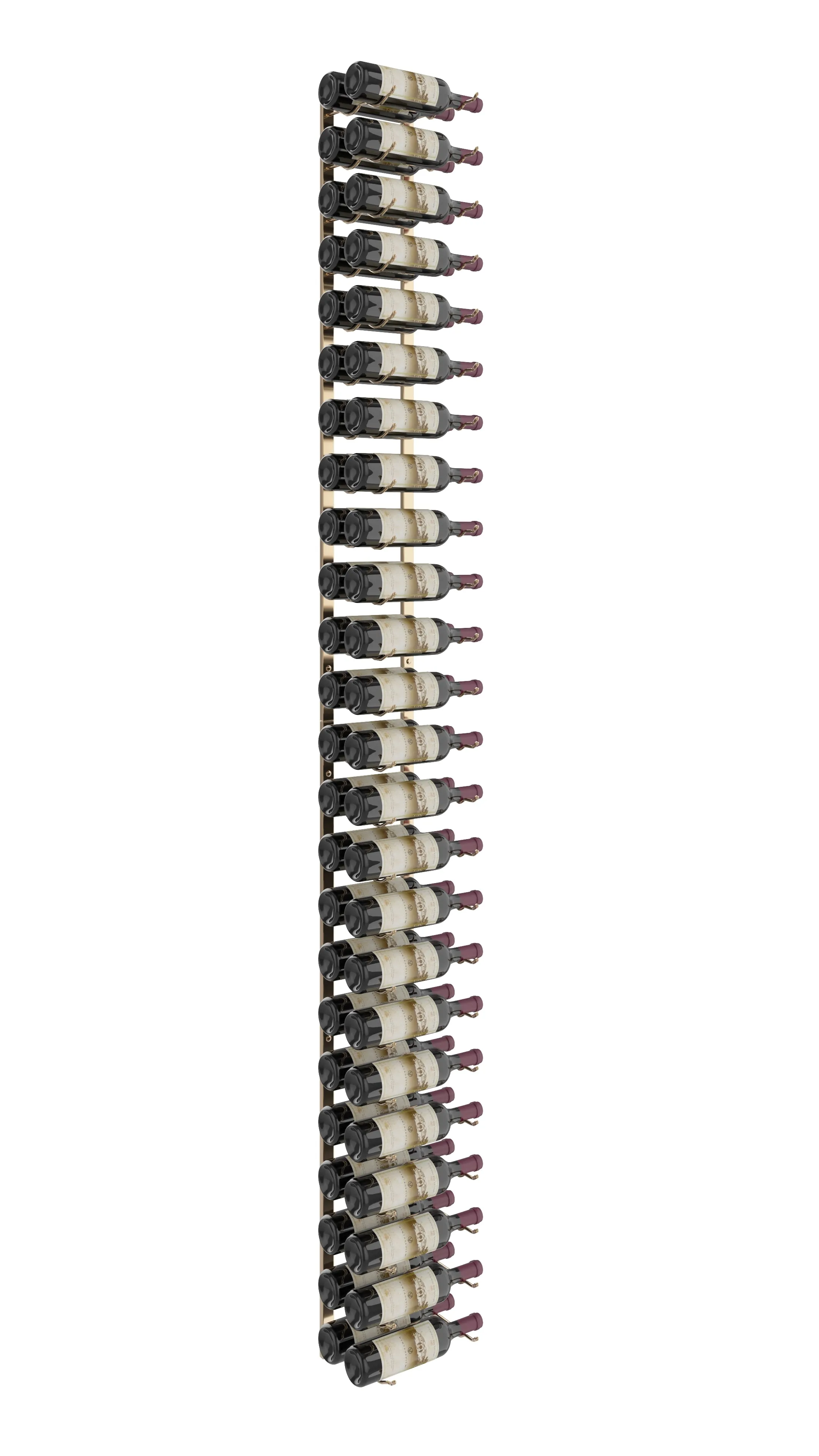 W Series Wine Rack 8 (modern wall mounted metal bottle storage)