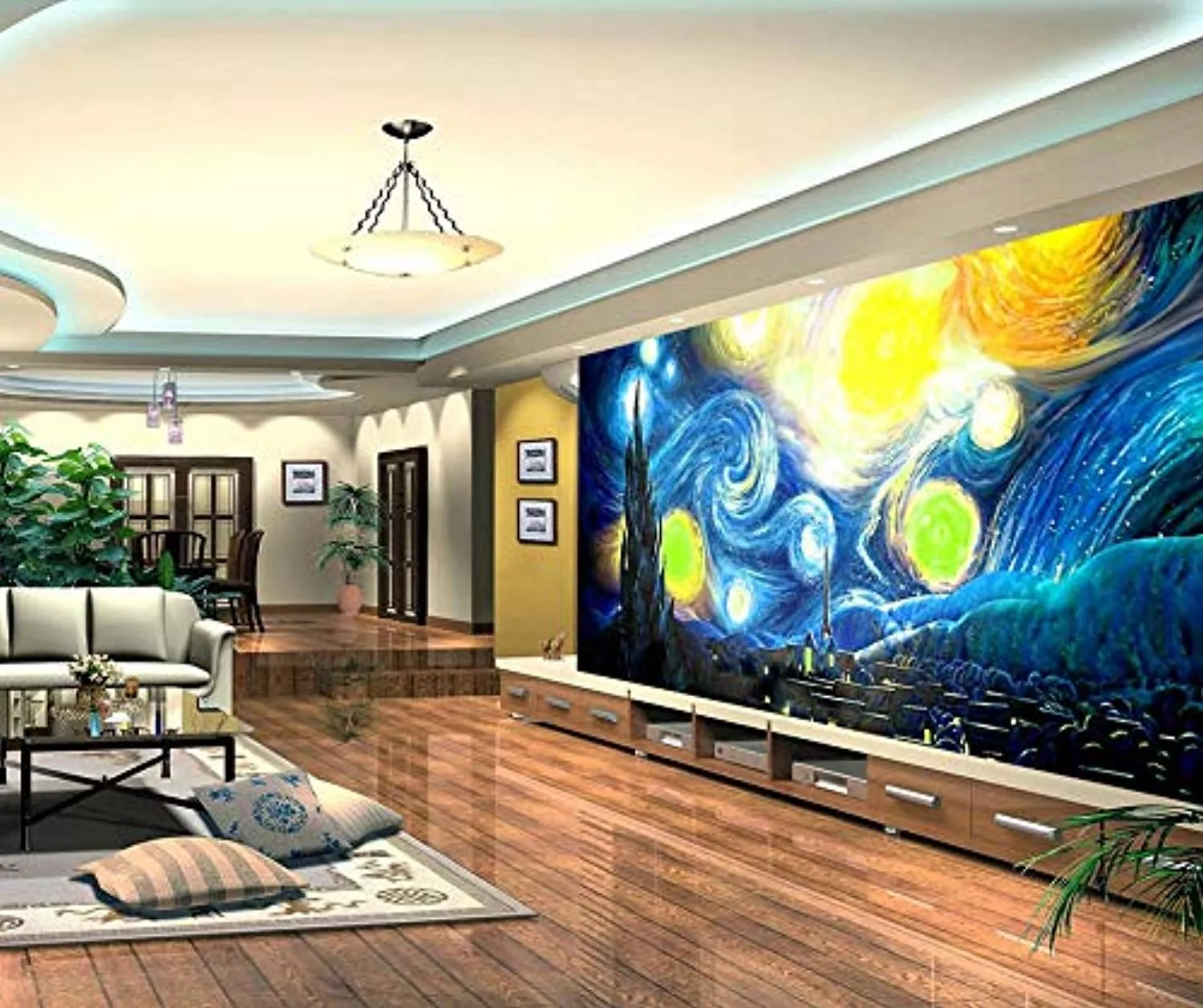 Wall Mural 3D Wallpaper Abstract Oil Painting Starry Sky