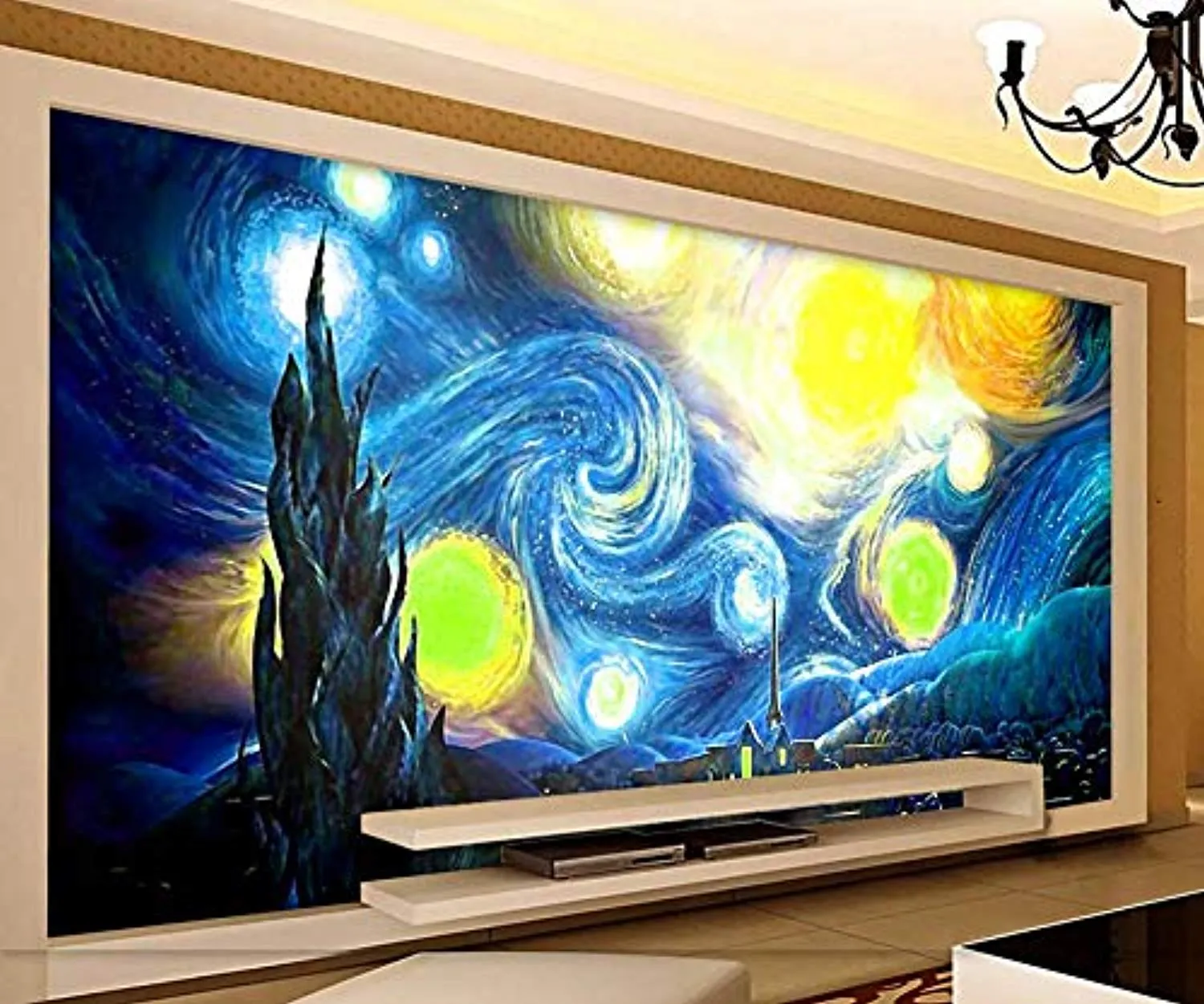 Wall Mural 3D Wallpaper Abstract Oil Painting Starry Sky
