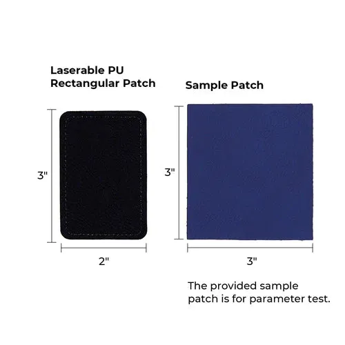 xTool: Brown to Silver Laserable Leatherette Rectangular Patch (10 Pack)